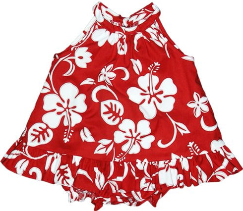 RJC Baby Girls Classic Hibiscus Halter Dress 2pc Set