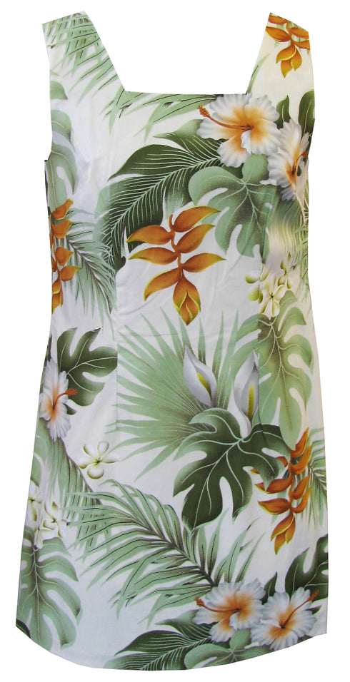 Hibiscus Heliconia Women's A-Line Hawaiian Short Tank Dress