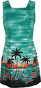 Women’s A-Line Dress – Ocean's Below Border Print – Slimming Bodice