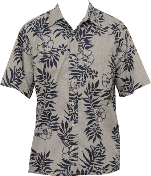 Made in USA - Go Barefoot Men's Mini Tahitian Reverse Aloha Shirt