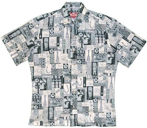 RJC Mens Tapa Tiki Ukulele Reverse Shirt