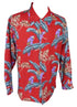 Jungle Bird Tom Selleck "Magnum PI" Kamehameha Style Mens Long Sleeve Shirt