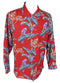 Jungle Bird Tom Selleck "Magnum PI" Kamehameha Style Mens Long Sleeve Shirt