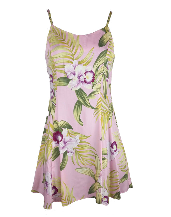 Pacific Orchid Women's Princess Seam Flared Hawaiian Dress (Petite Size)