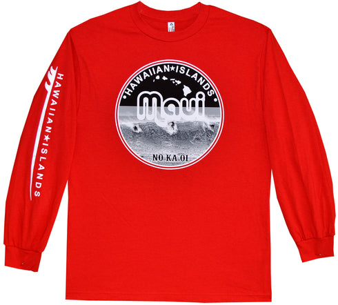 RJC Unisex Surfers Maui No Ka Oi Long Sleeve Tee Shirt
