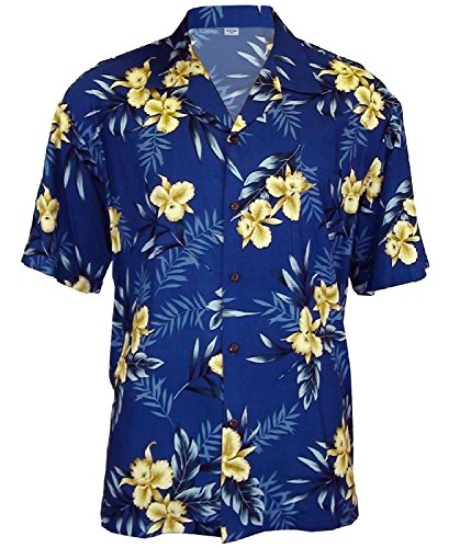 Two Palms Men's Orchid Fern Rayon Shirt