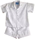 RJC Boys 6 Months to 7 Toddler Classic Hibiscus Wedding White 2pc Set