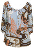 RJC Womens Magical Tropical Trip Peasant Blouse