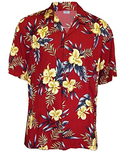 Two Palms Men's Orchid Fern Rayon Shirt