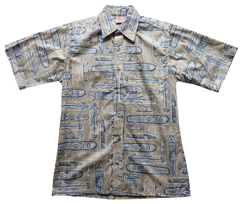 Made in USA - Go Barefoot Men's Surfboards Reverse Aloha Shirt