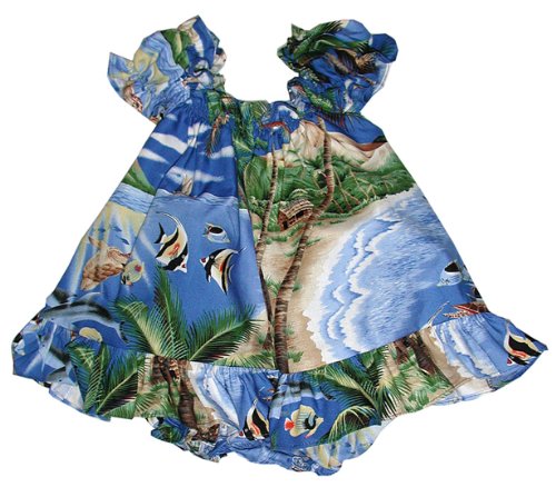 RJC Baby Girls Tropical Fish Island Surf Puff Sleeve 2pc Set