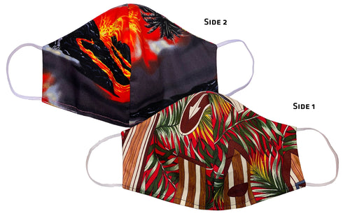 RJC 2 Sided Hawaiian Cotton Face Masks