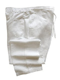 Mens White Linen Rayon Drawstring Pants Sizes S-2X