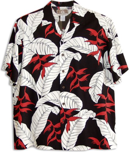 RJC Mens Ginger Heliconia Jungle Rayon Shirt