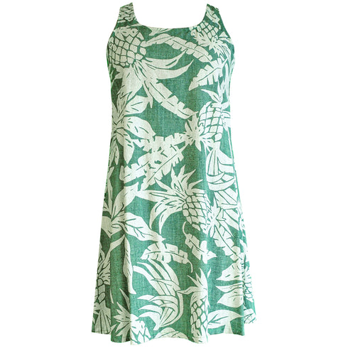 Hala Pineapples Womens Hawaiian A-Line Dress