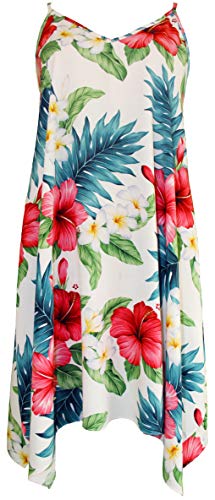 RJC Women's Rose Mallow Hibiscus Scarf Hem Dress