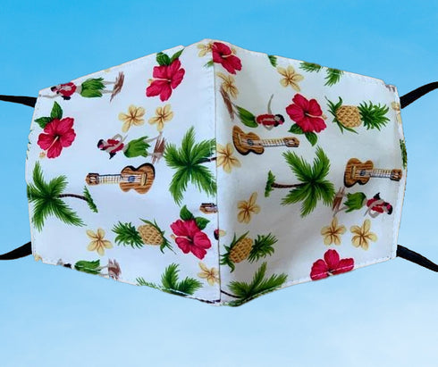 Hawaiian Cotton Face Mask Reversable