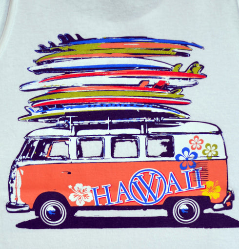 Volkswagen Bus Screenprinted Hawaiian T-Shirt