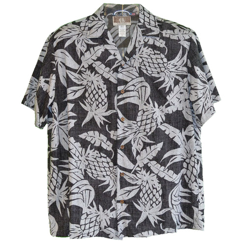 Hala Pineapples Hawaiian Aloha Mens Rayon Shirt