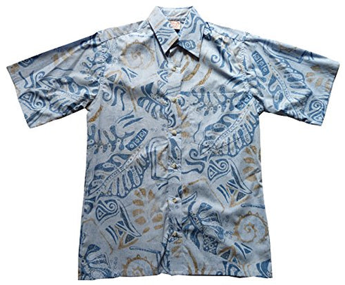 Made in USA - Go Barefoot Men's Abstract Monstera Reverse Aloha Shirt