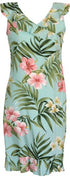 RJC Womens Pale Hibiscus Orchid Ruffle Short Tank Dress