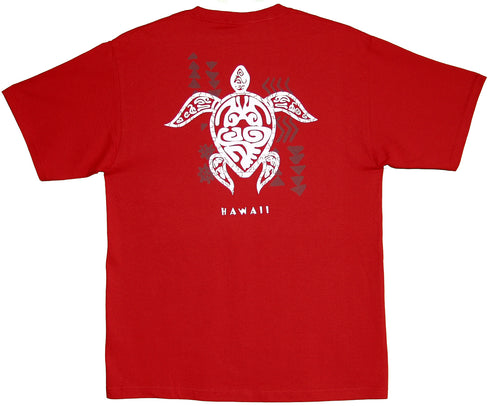Tribal Turtle Screenprinted Hawaiian T-Shirt