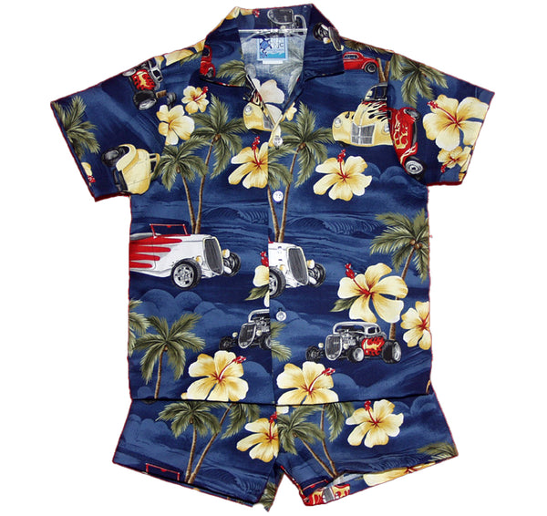 RJC Boys 6 Months to 7 Toddler Hibiscus Drag Racer 2pc Set