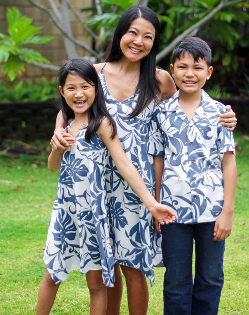 Delicate Tropical Hawaiian Aloha Boys 2pc Cabana Set