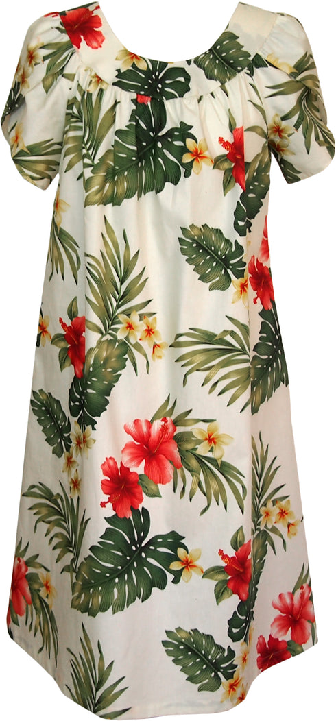 RJC Women's Tropical Summer Hibiscus Muumuu Dress