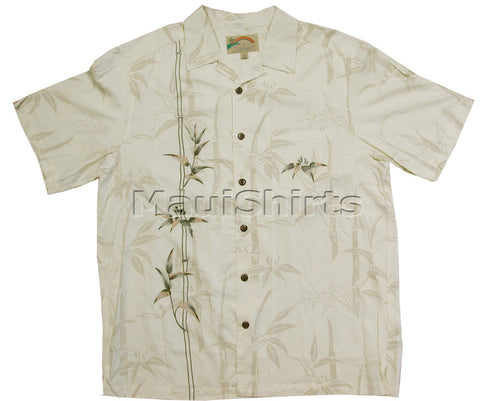 Paradise Found Mens Bamboo Courage Jacquard Embroidered Shirt