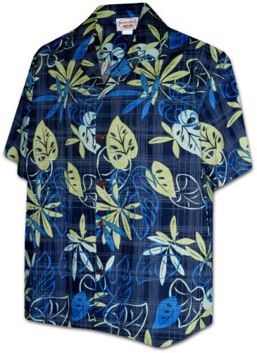 Pacific Legend Mens S to 4X Art Designed Leaves Shirt