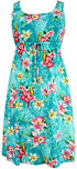 Orchid Parrot Women's Empire Tie Front Hawaiian Dress (Generous Fit)