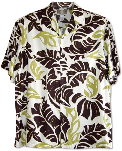 RJC Mens Bold Banana Leaf Rayon Shirt