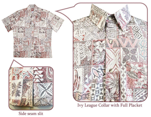 RJC Mens Hawaiian Symbols Reverse Shirt