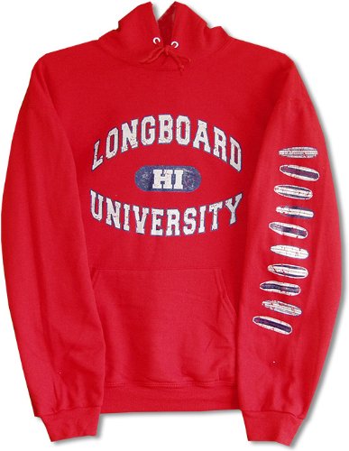 Unisex Hooded Sweatshirt - Longboard University Hawaii/Maui Cotton Fleece Sweatshirt