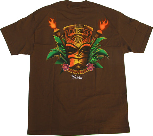 Hawaii Tiki God Screenprinted Hawaiian T-Shirt