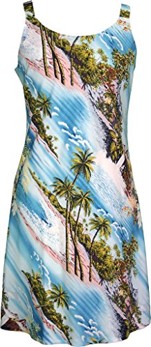 RJC Women's Paradise Island Surf Short Hawaiian Bias Cut Slip Dress