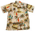 Go Barefoot Mens Halau Hula School Vintage Fujiette Rayon Shirt