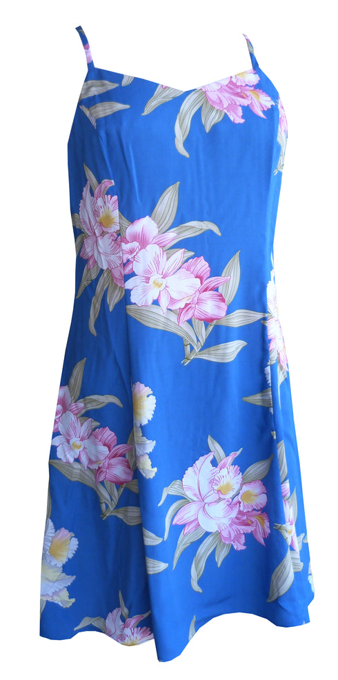 Orchid Corsage Women's Princess Seam Flared Hawaiian Dress (Petite Size)