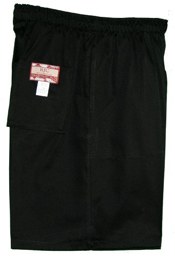 RJC Men's Elastic Waistband 3 Pockets Cotton Twill Solid Shorts