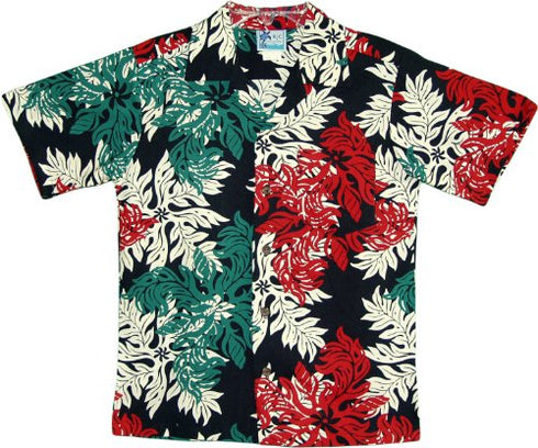 RJC Boys Hawaiian Christmas Snowflake Rayon Shirt
