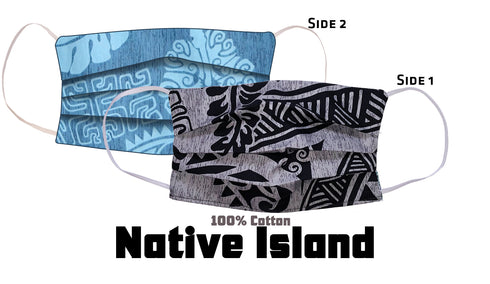 RJC Hawaiian Pleated Cotton Face Masks