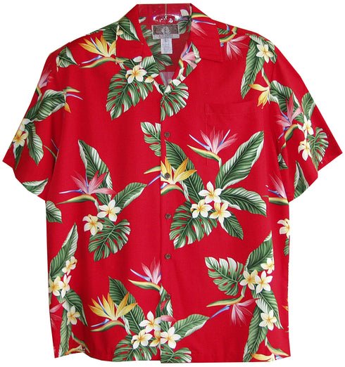 RJC Mens Bird of Paradise Display Rayon Shirt