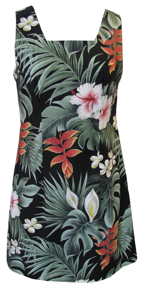 Hibiscus Heliconia Women's A-Line Hawaiian Short Tank Dress