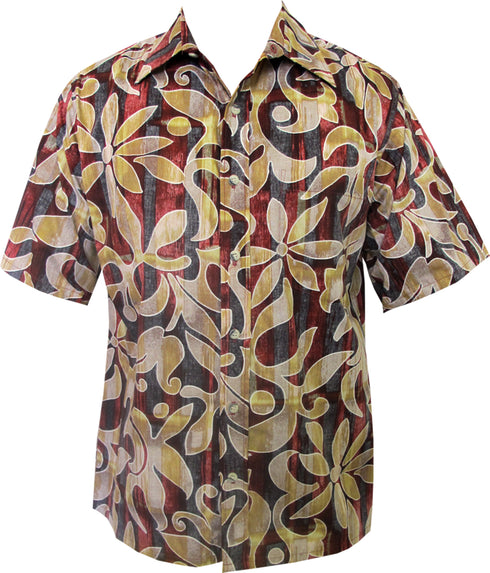 Made in USA - Go Barefoot Men's Classic Hombre Pareau Reverse Aloha Shirt