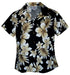 Pacific Legend Womens Colossal Plumeria Hibiscus Fitted Shirt