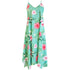 Soft Pink Hibiscus Maxi Scarf Hawaiian Hem Dress