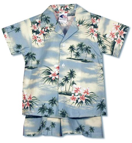 RJC Boys 6 Months to 7 Toddler Plumeria Island 2pc Set