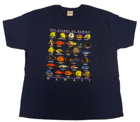 RJC Men's The Fishes of Hawaii Hawaiian Tshirt - Hawaii Imprint