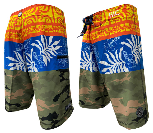 Hawaiian Island Creations (HIC) 20" UA HUKA 8 Way Stretch Boardshorts